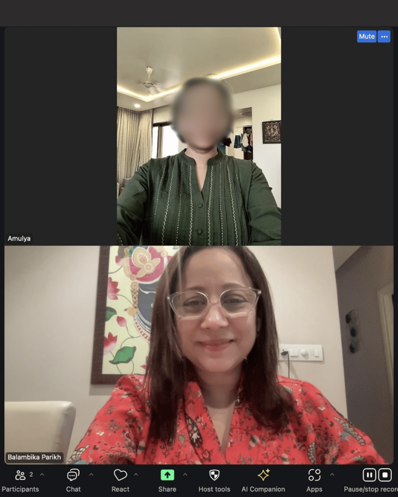 Balambika Parikh Image Consultant at work online consult